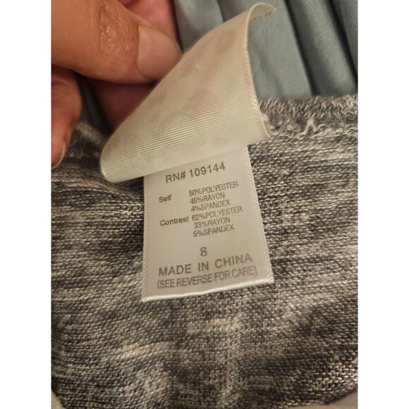 Jenna & Jessie “Unicorns United” White Shirt W/ A Built-In Gray Cardigan Size 8 - Picture 8 of 8